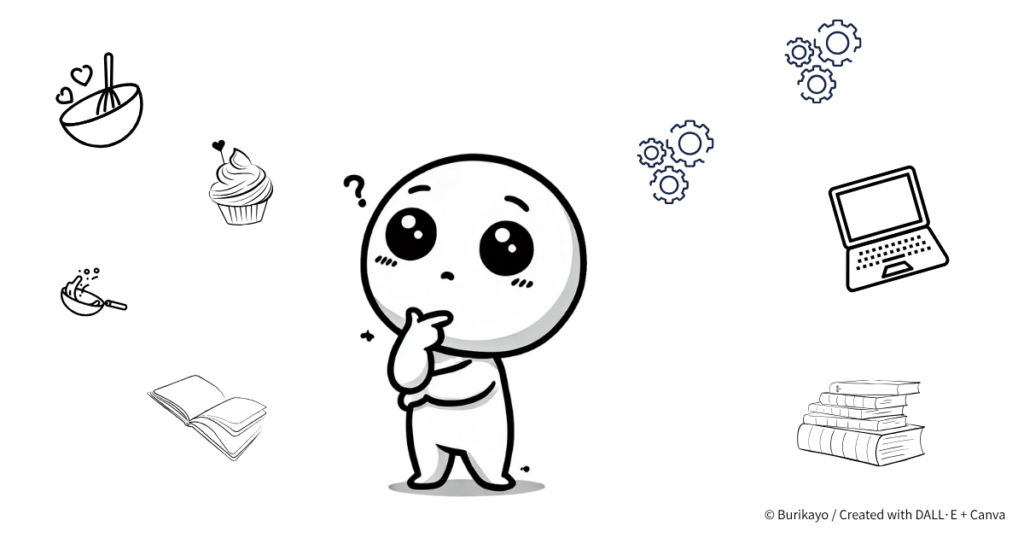 「英語フレーズ “how to ○○○” をイメージしたキャラクターのイラスト