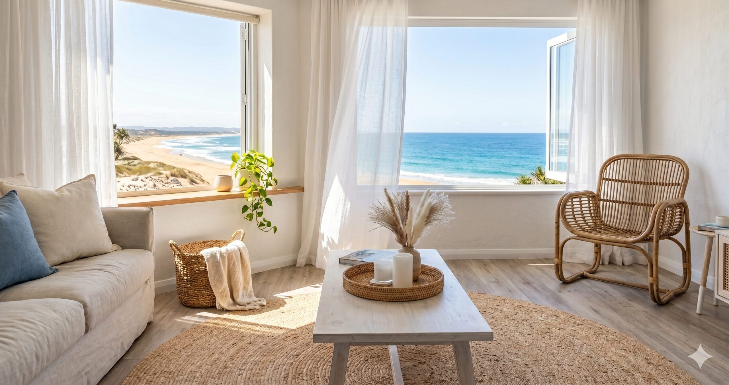 Cozy boho living room